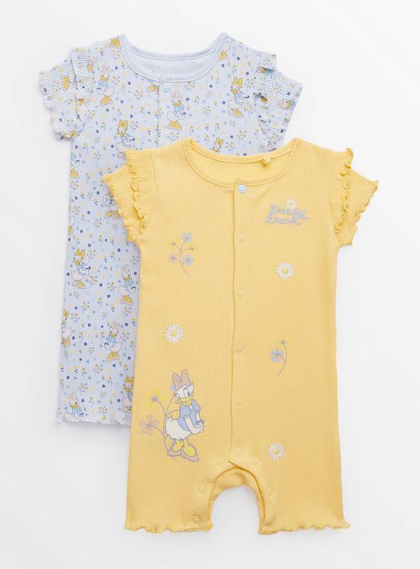 Disney Daisy Duck Short Sleeve Rompers 2 Pack Up to 1 mth